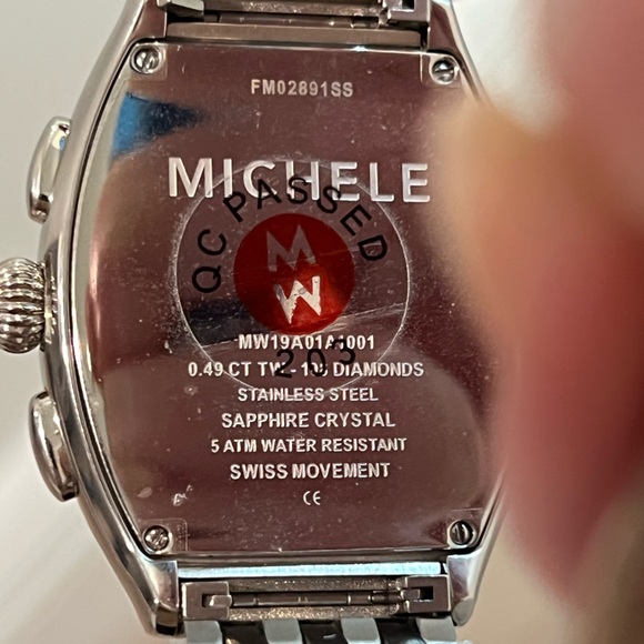🤍Michele Releve Chrono Diamond Bezel Womens Watch MWW19A000001 - Picture 6 of 16
